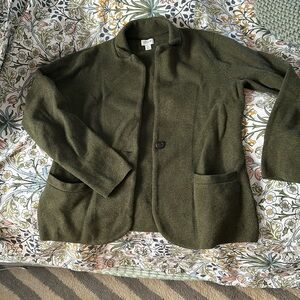 J. Crew Factory Green Sweater Blazer Size Small